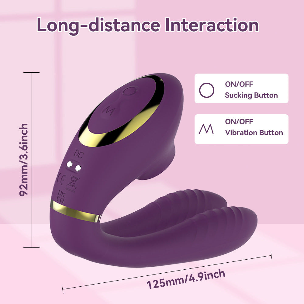 2 In 1 Sucking Vibration Wearable Clitoral G-spot Stimulator App Control-EROSREALM