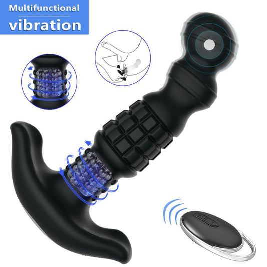 10 Frequency Vibration 3 Mode Rotation Remote Control Grenade Prostate Massager-EROSREALM