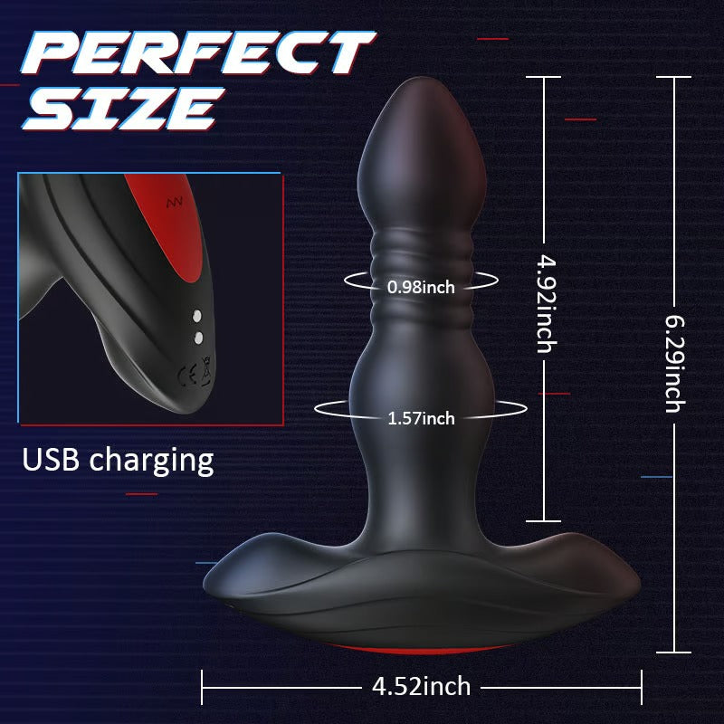 Hale - Wireless Remote Control Thrusting And Vibrating Prostate Massager-EROSREALM