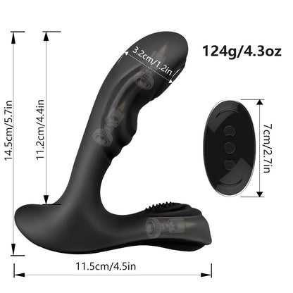 Wireless Remote Control 3-point Stimulating Prostate Vibrator-EROSREALM