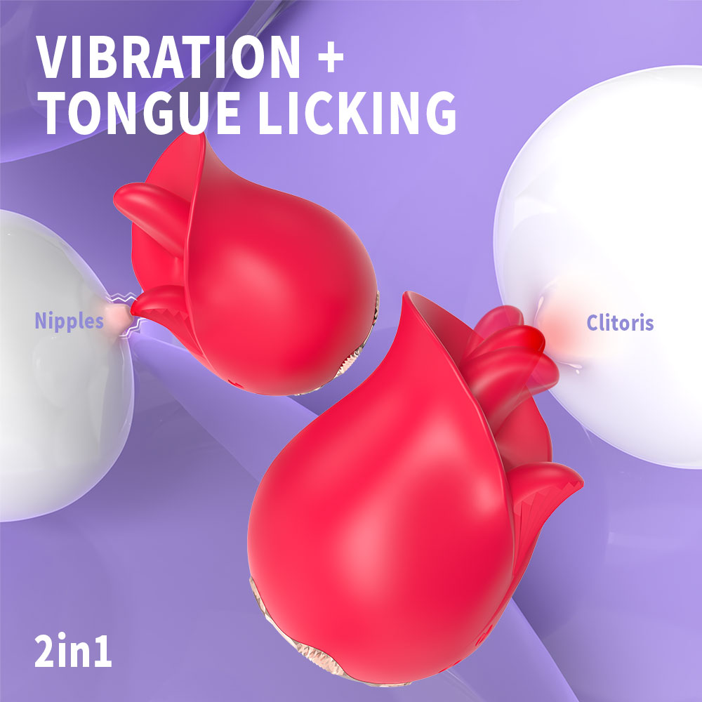 Roman 9 Frequency Tongue-licking Rose Toy-EROSREALM