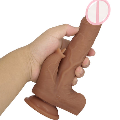 Wireless Remote Control Heating Tongue Licking Vibrating Dildo-EROSREALM