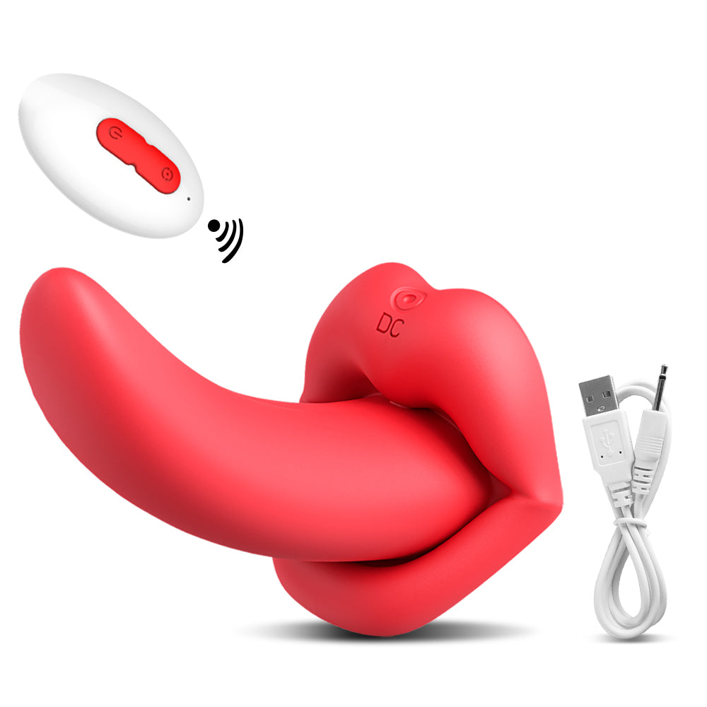 Rose Tongue Licking Vibrator Clitoral Stimulator With Remote Control-EROSREALM