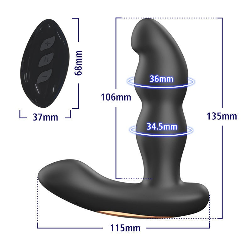 2-in-1 Wireless Remote Control Rotating Vibrating Prostate Massager-EROSREALM