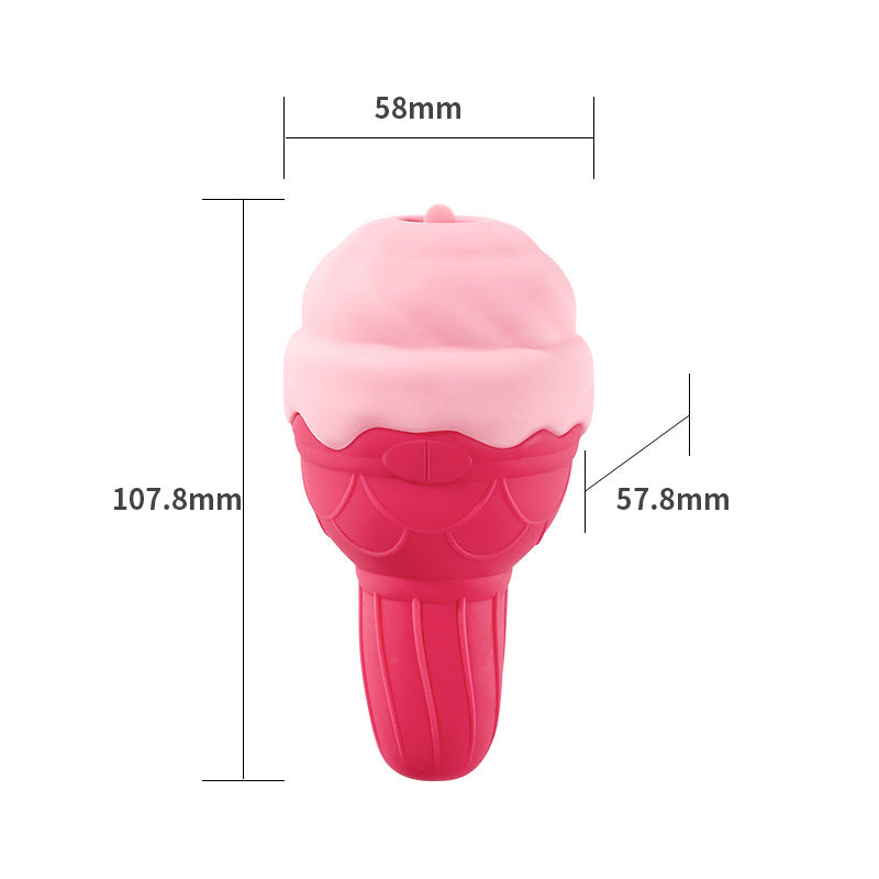 Mini Ice Cream Vibrator Clitoral Licking G Spot Massager-EROSREALM