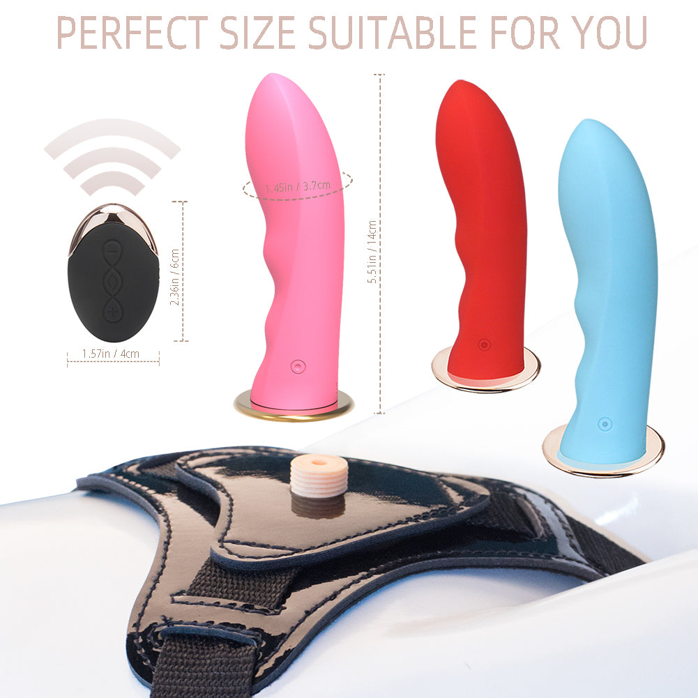 Wireless Remote USB Rechargeable Strap On Dildo-EROSREALM