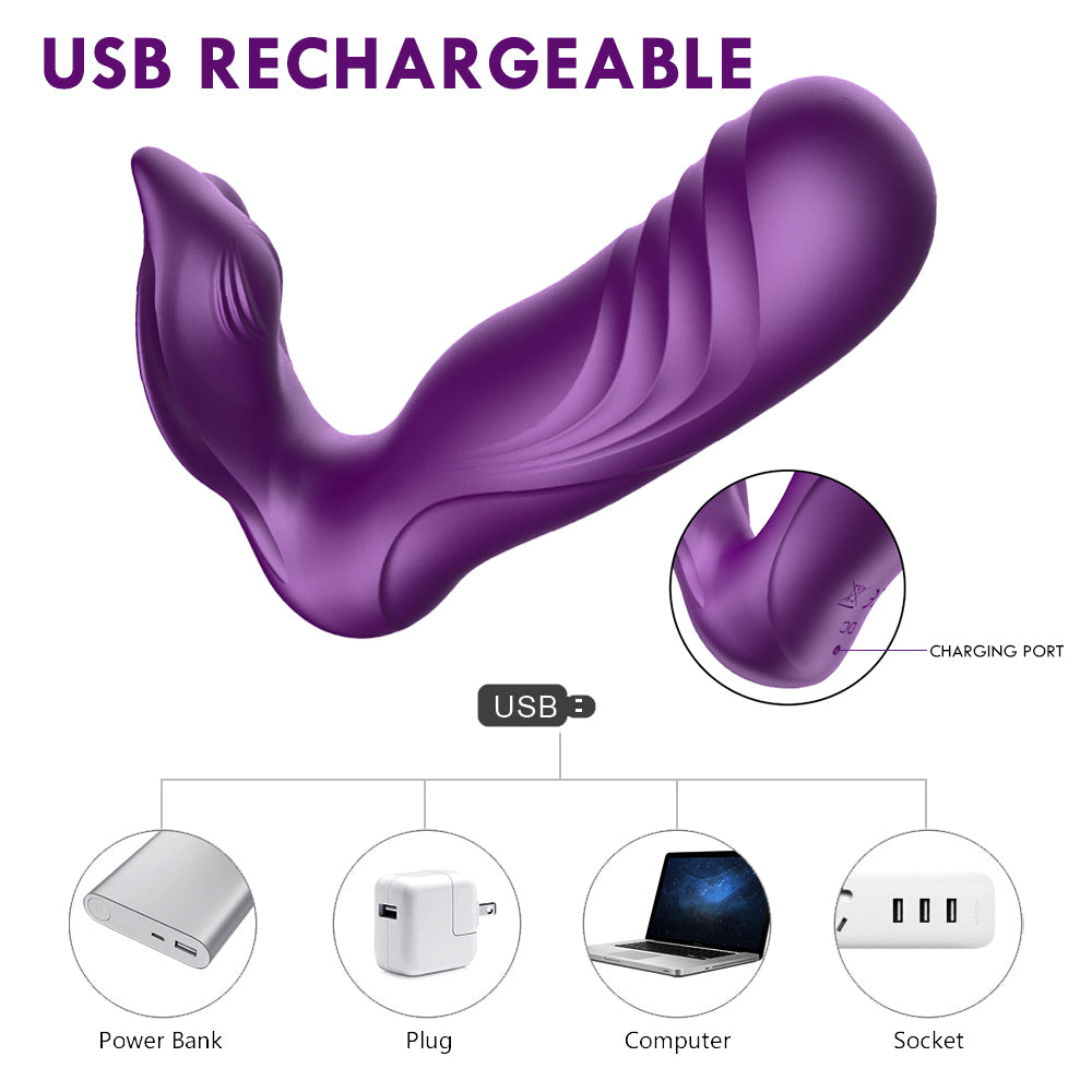 Thrusting Wearable Vibrator Orgasm Masturbator Pulsating Dildo Vibrator Remote Control-EROSREALM