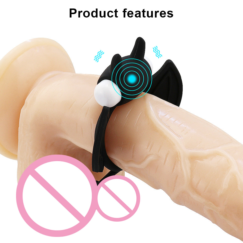 Bat Vibrator Delayed Ejaculation Sleeve Cock Ring For Men-EROSREALM