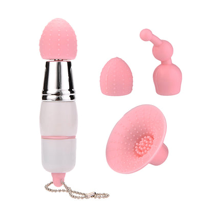 Mini 3 In 1 Vibrator Clitoris Stimulator Nipple Masturbation Toy-EROSREALM