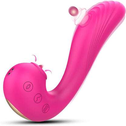 3 in 1 Clitoral Sucking & Licking Vibrator-EROSREALM