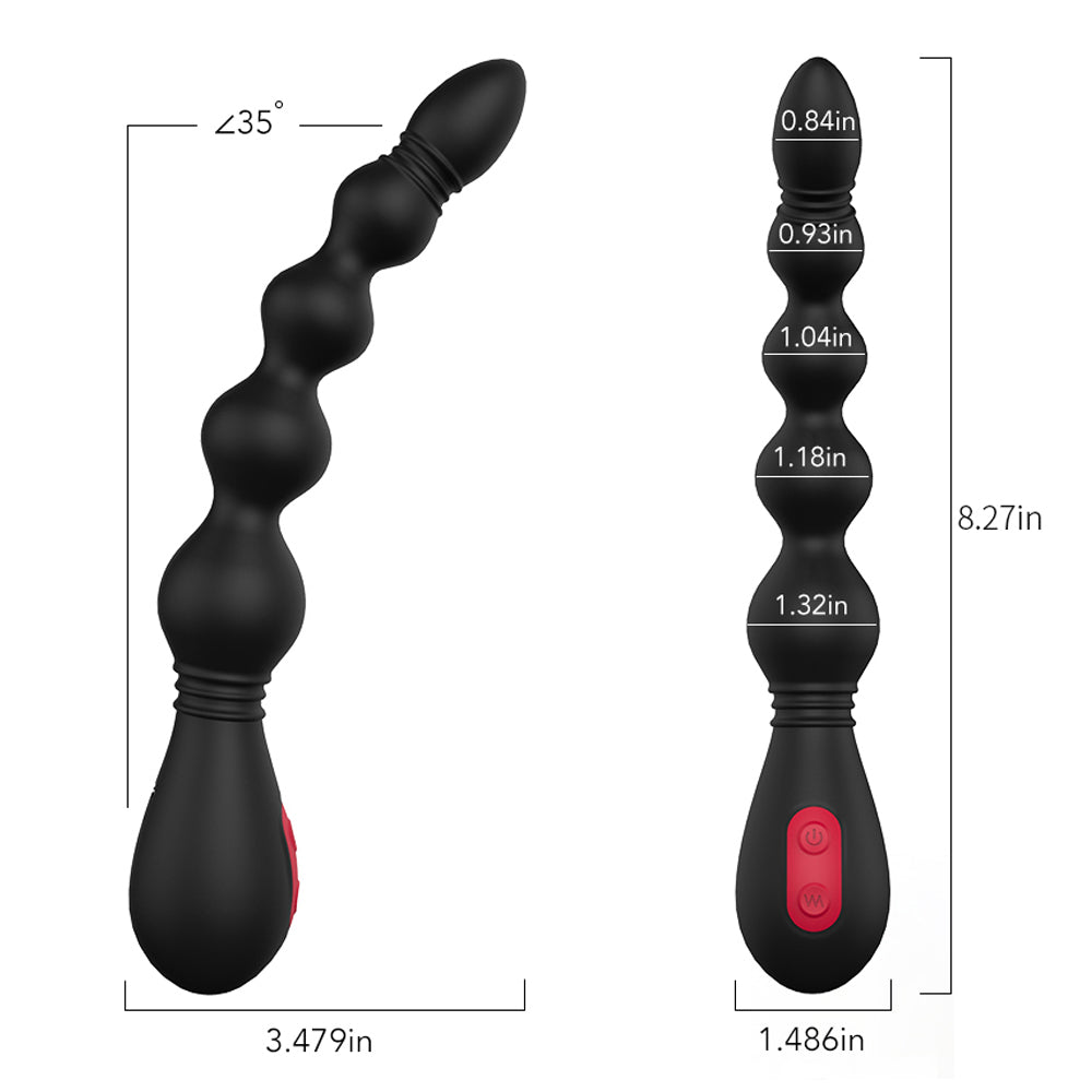 9 Speed Anal Beads Vibrator G Spot Vagina Clitoris Stimulator-EROSREALM