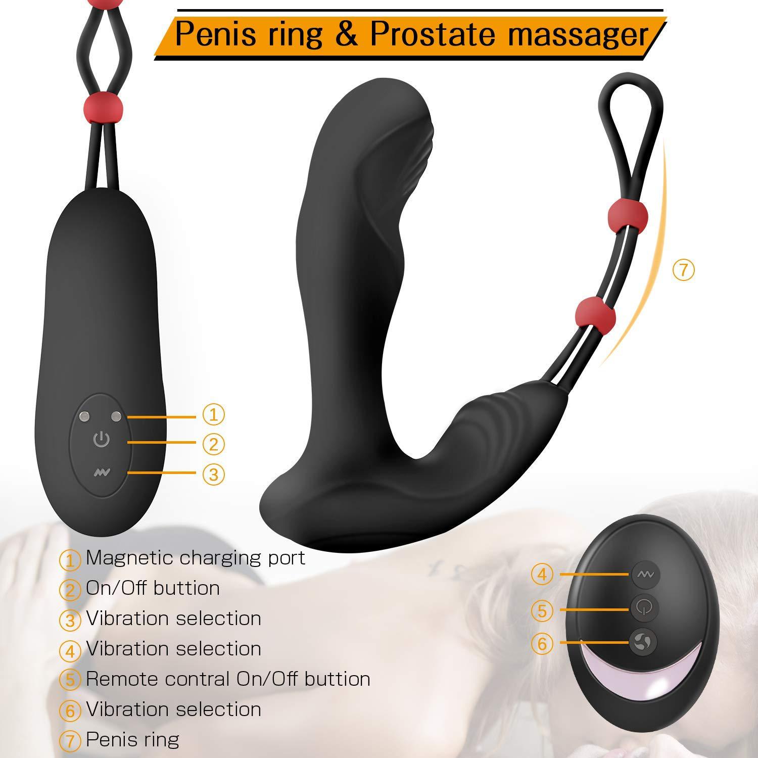 Anal Plug Remote Control Prostate Massager With 9-frequency Vibrating-EROSREALM