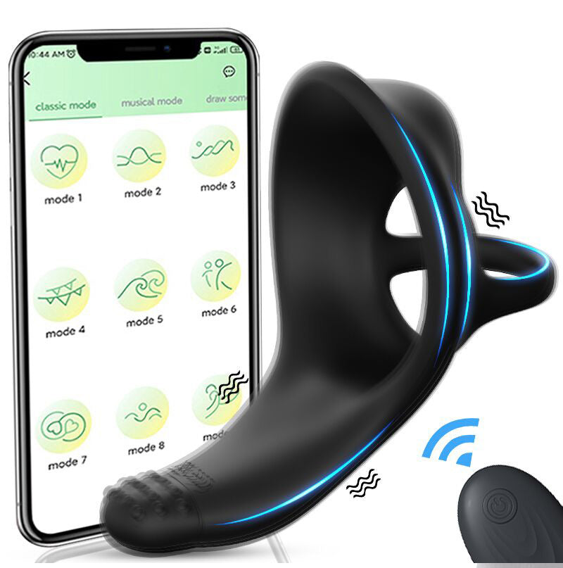 App & Wireless Remote Control Vibration Cock Ring & Prostate Massager-EROSREALM