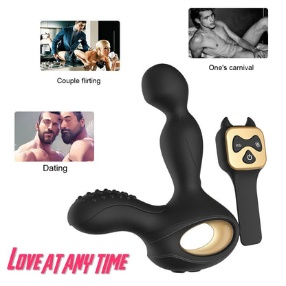 Anal Plug Rotary Heating Male Prostate Massager-EROSREALM