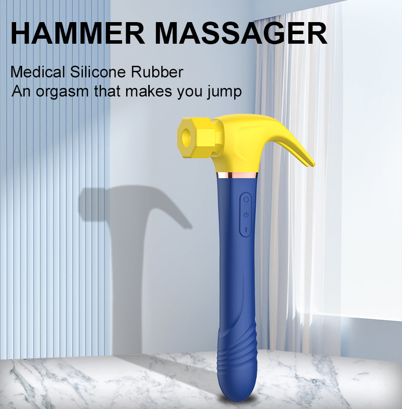 Sucking Vibrating Telescopic 3-in-1 Hammer Vibrator-EROSREALM