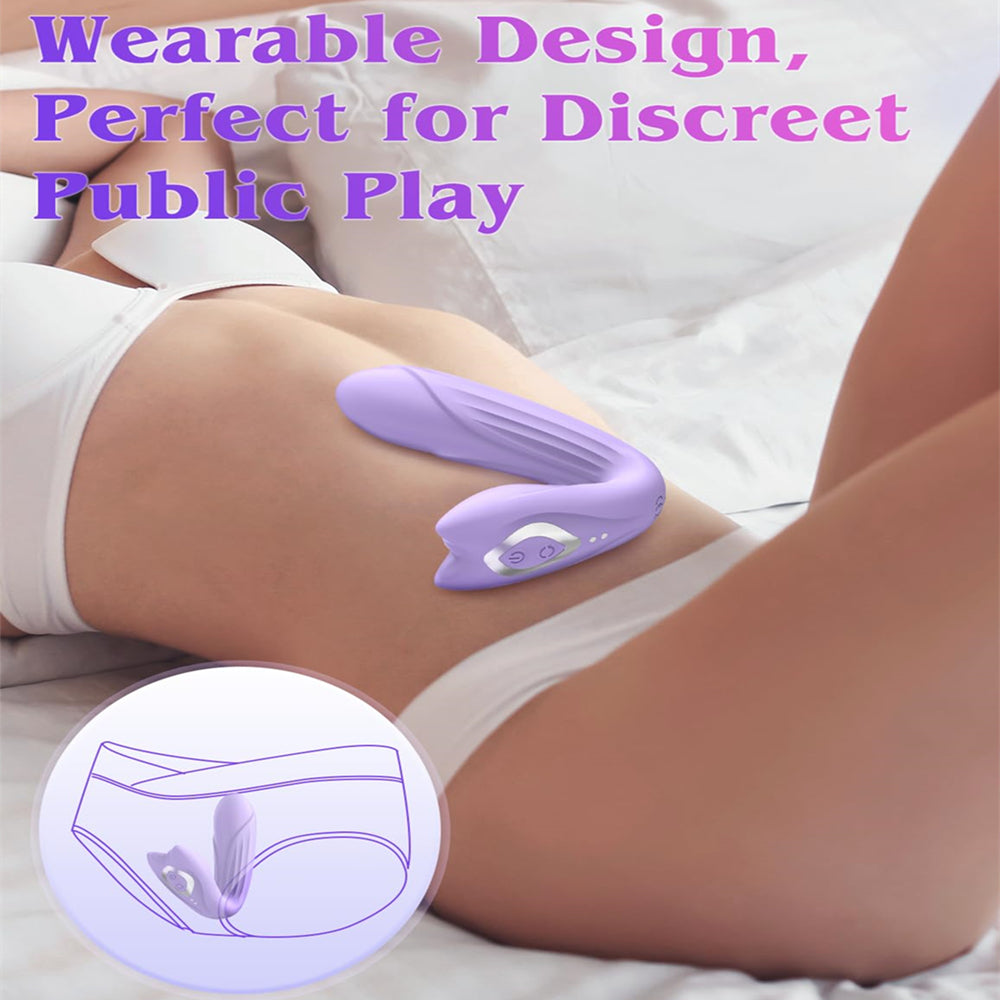 Wearable G Spot Dildo Vibrator Panty Butterfly Clitoral Vibrators With Remote Control 10 Vibration 3 Wiggle Modes-EROSREALM