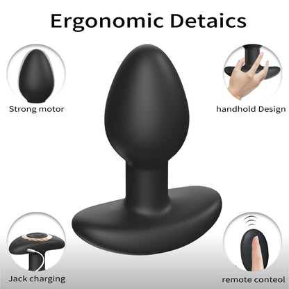 Wireless Remote Control 10 Modes Vibrating Butt Plug-EROSREALM