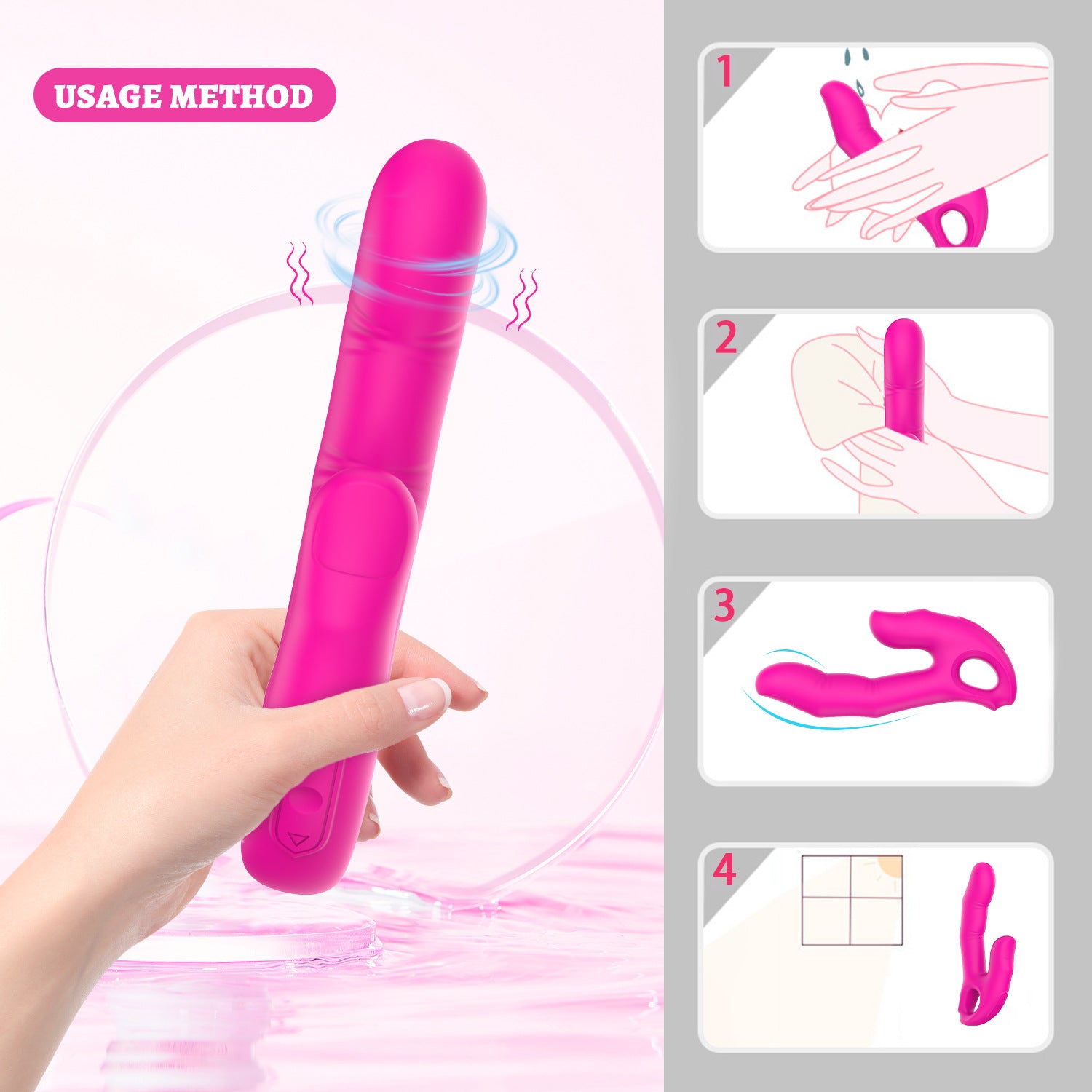 2-in-1 Finger-shaped Vibrator-EROSREALM