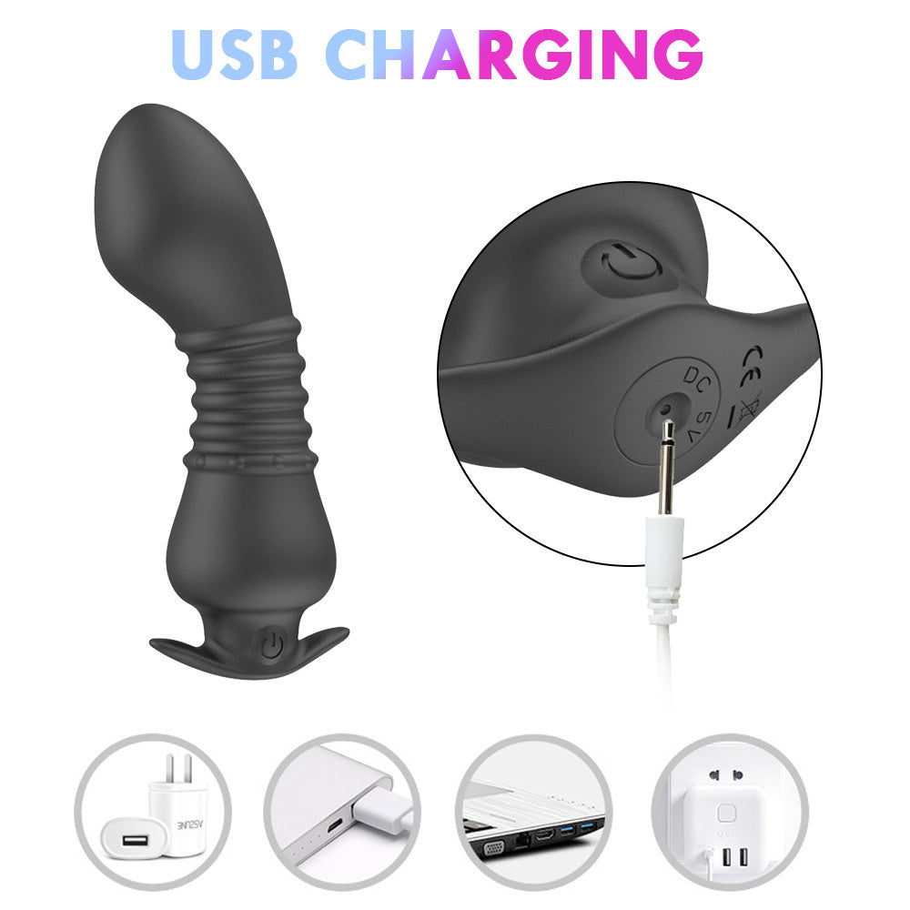 Remote Control Anal Vibrator Prostate Massager Butt Plug For Adult-EROSREALM