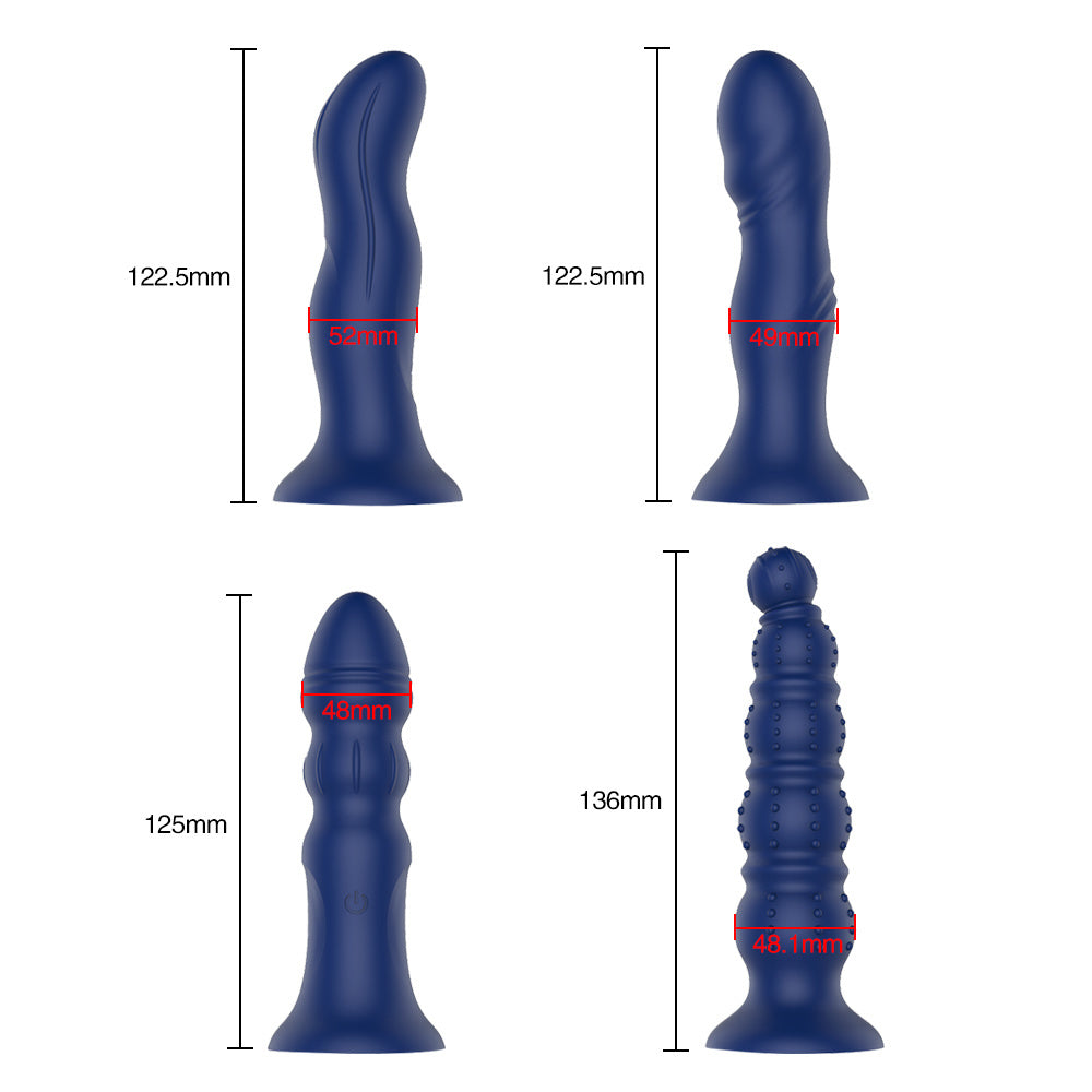 Wireless Remote Control 10 Vibrations Anal Dildo Prostate Massager G-spot Stimulator-EROSREALM