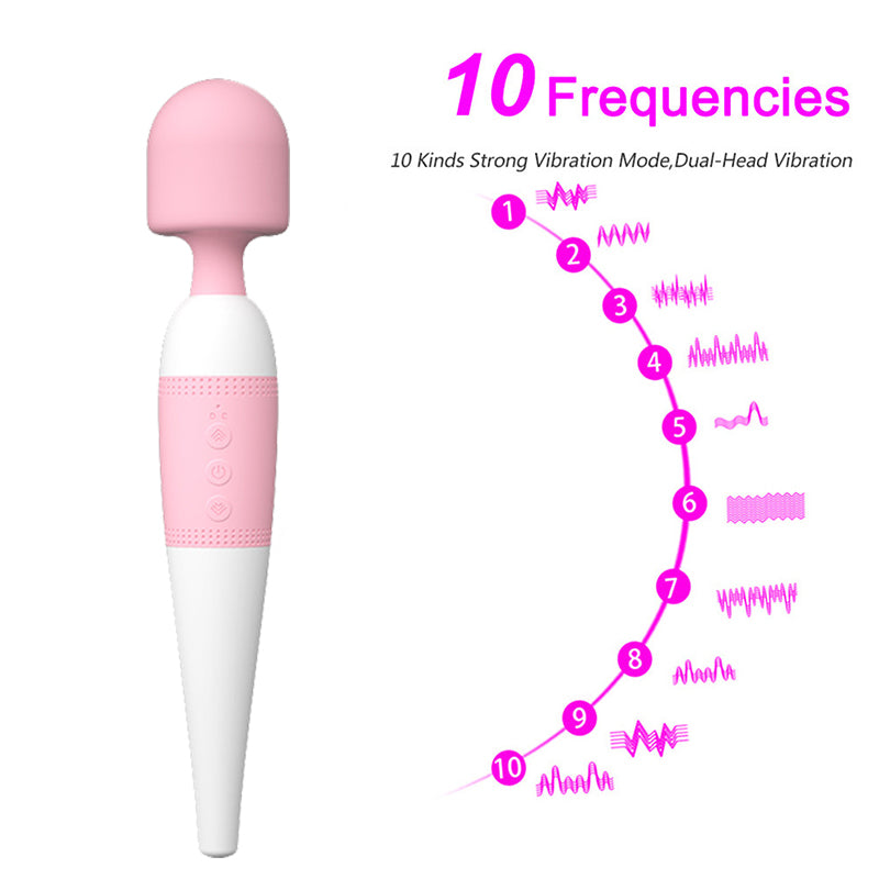 Vibrator Magic Wand Body Massager with Soft Tongue Licking-EROSREALM