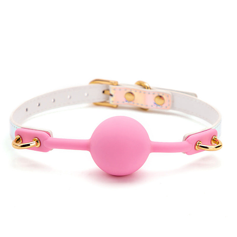 Puppy Love Silicone Gag Ball with Psychedelic Gradient Print Strap-EROSREALM