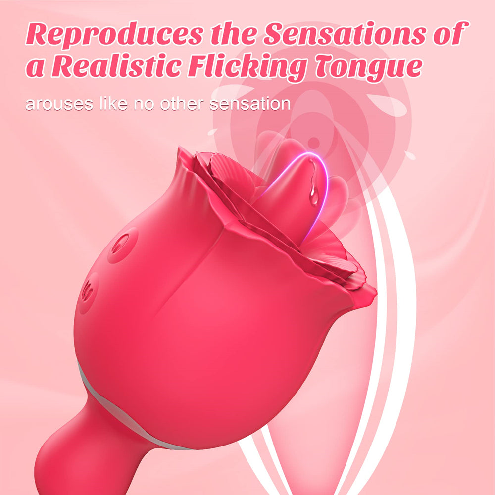 ROSSI3 Rose Sex Toy G Spot Stimulator With Imitate Real Tongue Licking-EROSREALM