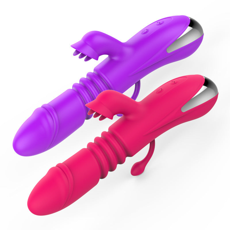 3-in-1 Heating Thrusting Tongue-licking Vibrator-EROSREALM