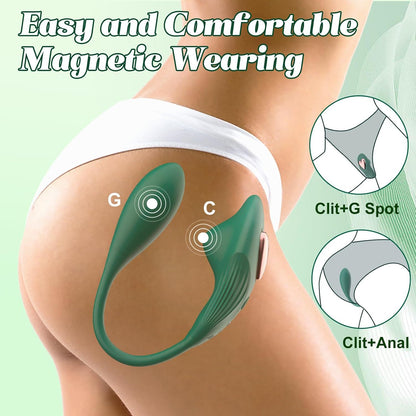 App Remote Control Magnetic Wearable Panty Vibrator With Egg Vibrator-EROSREALM