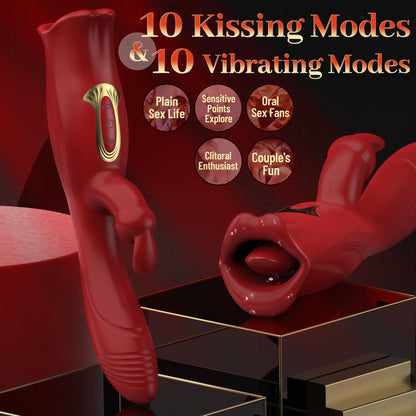 Rose Nibbler 3-in-1 Bitting G-spot Vibrator-EROSREALM