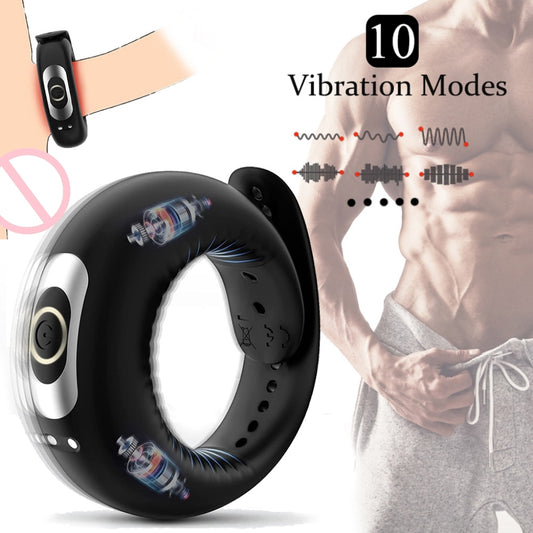 Strong Shock Belt Men's Cock Ring Wheel Delay Ring-EROSREALM