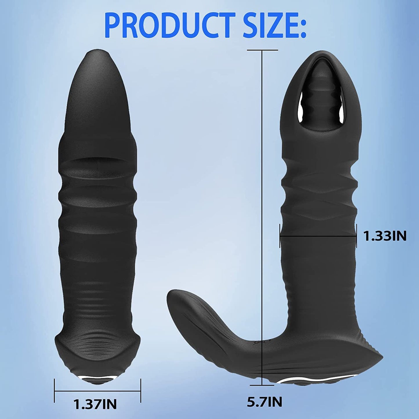 Remote Control Thrusting Anal Butt Plug Vibrator Thrusting Dildo G Spot Clitoris Stimulator-EROSREALM