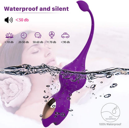 Waterproof Silicone Balls For Beginners And Advanced Women. Rechargeable. With Remote Control Vibration Jumping Egg Vaginal Repair Exerciser-EROSREALM