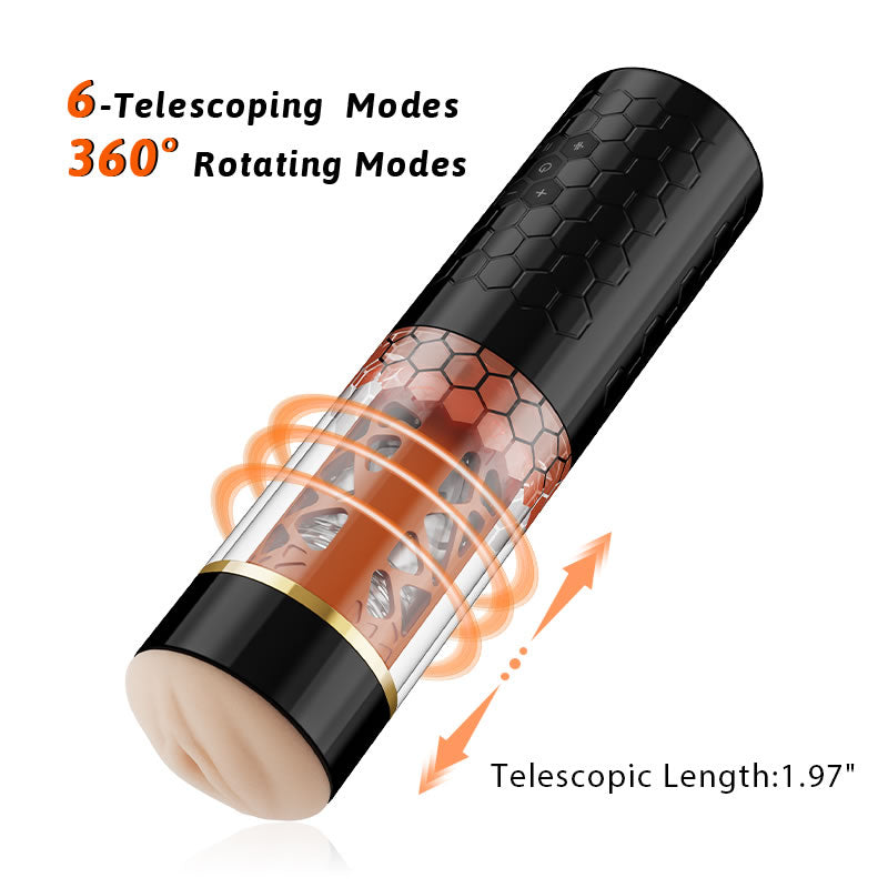 Master Upgraded 6-telescoping Rotating Masturbation Cup-EROSREALM