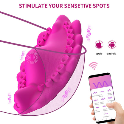 Wireless / App Remote Control 2-in-1 Wearable Vibrator With Panty-EROSREALM