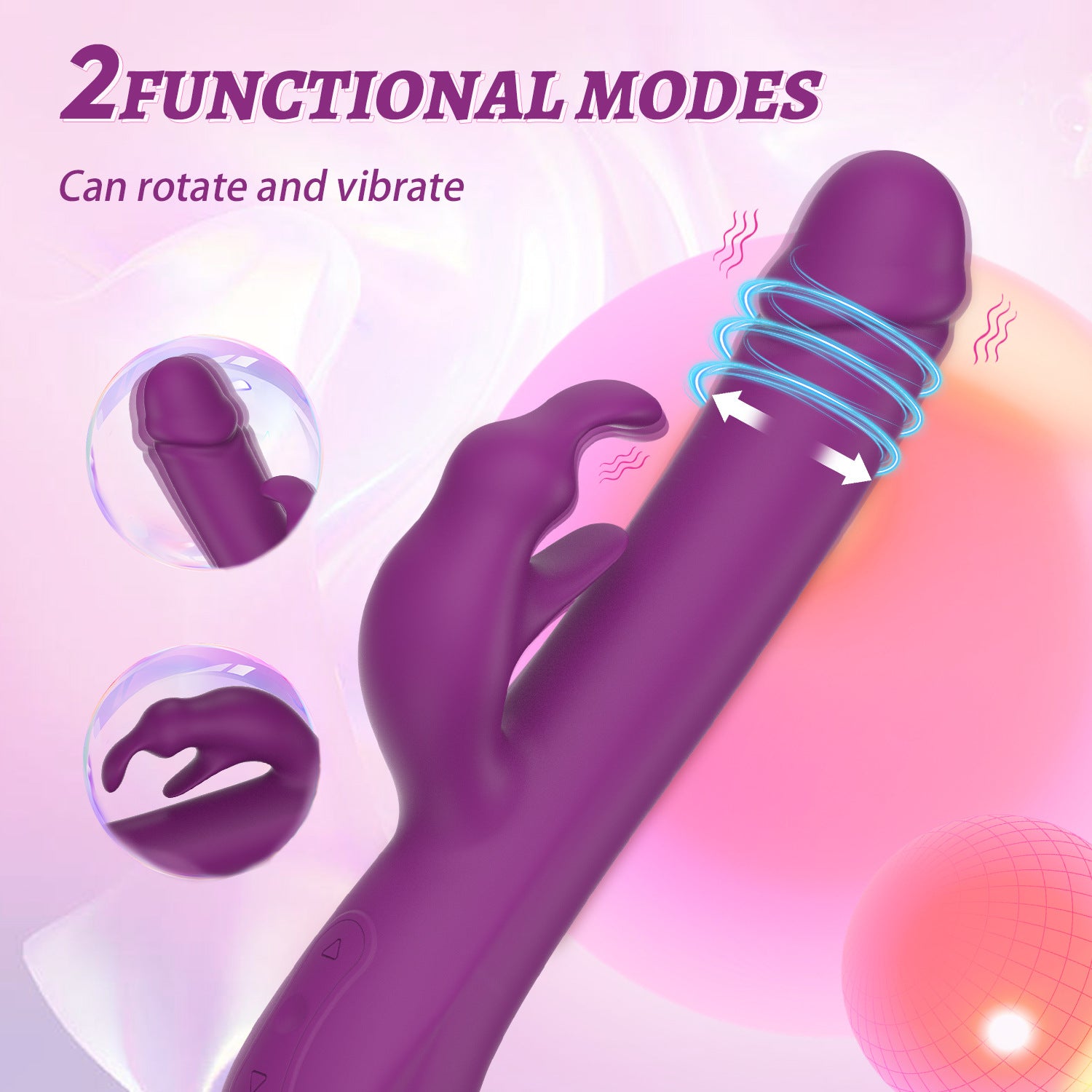 Rotatary & Vibrating Rabbit Vibrator-EROSREALM