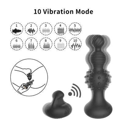 Wirless Remote Control Vibration Anal Beads-EROSREALM