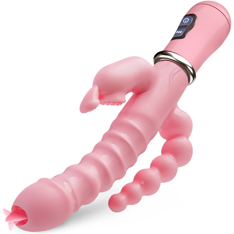 3 In 1 Dildo Waterproof Usb Magnetic Rechargeable Anal Clit Vibrator-EROSREALM