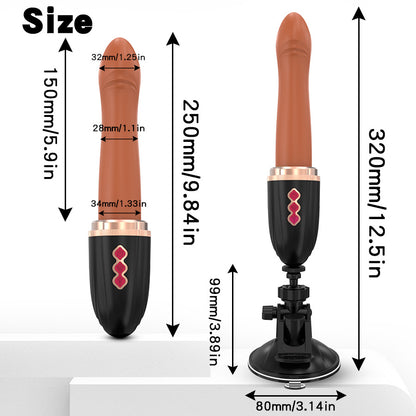 Hand Free 2-in-1 Telescopic Vibrating Dildo Machine-EROSREALM