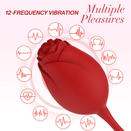 Remote Control Rose Vibrator in Red-EROSREALM