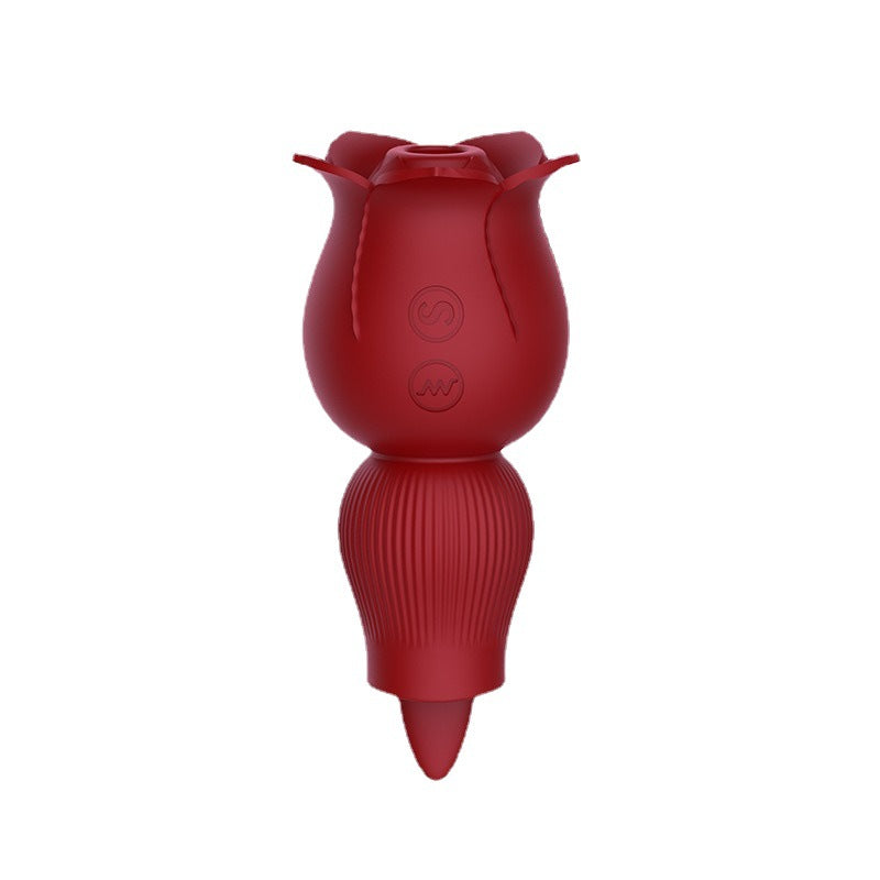 Rose Vibrator Red 2 Heads-EROSREALM