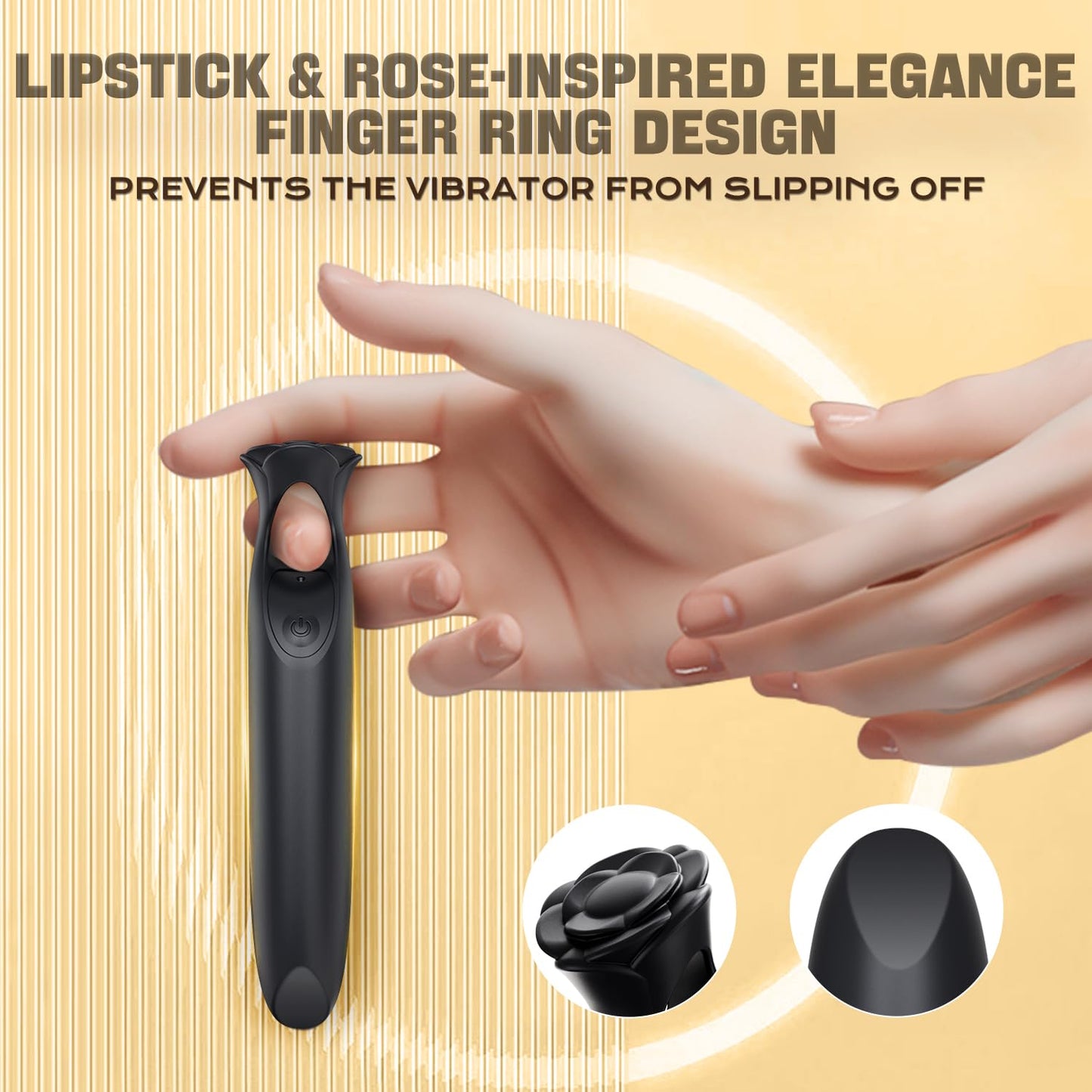 12 Vibrating Modes Rose Lipstick Vibrator-EROSREALM