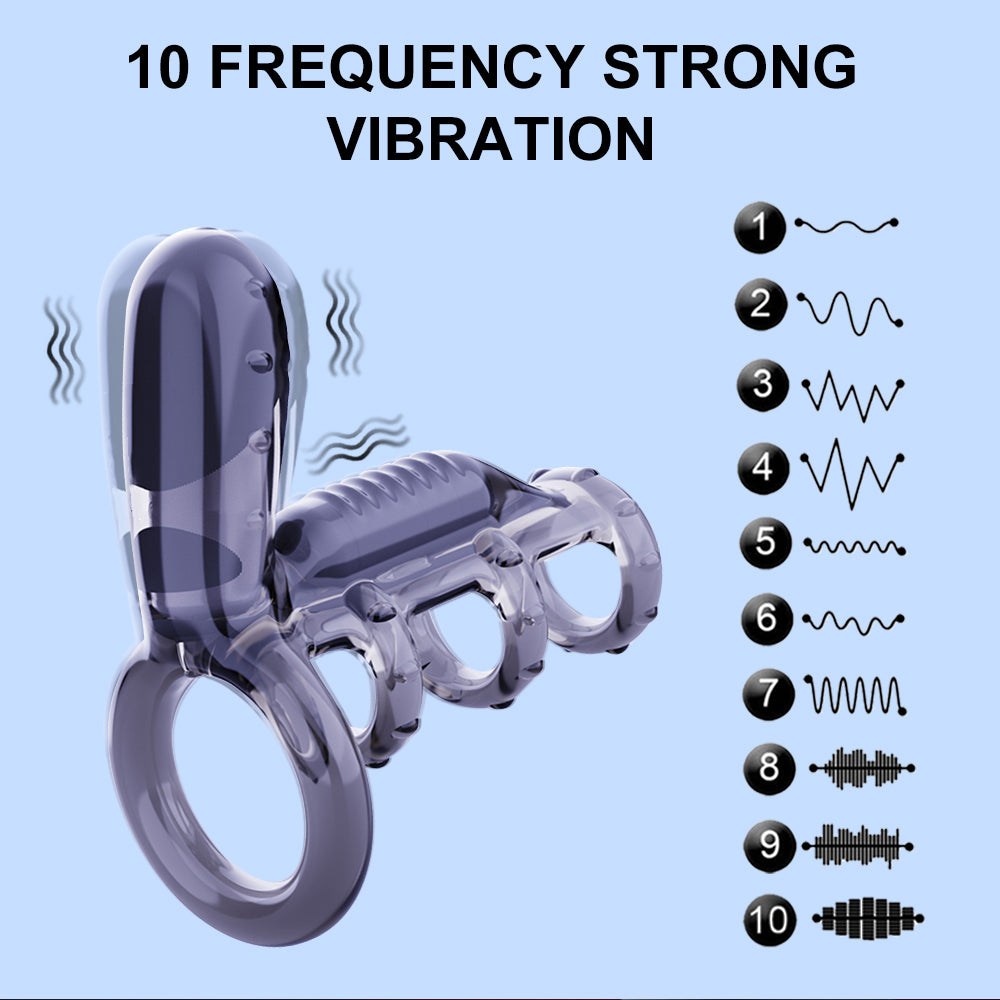 Male Vibrators Vibrating Cock Ring Delay Ejaculation-EROSREALM