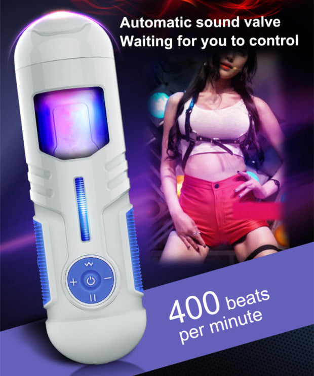 Sound Wave Fully Automatic Voice Telescopic Masturbation Cup-EROSREALM