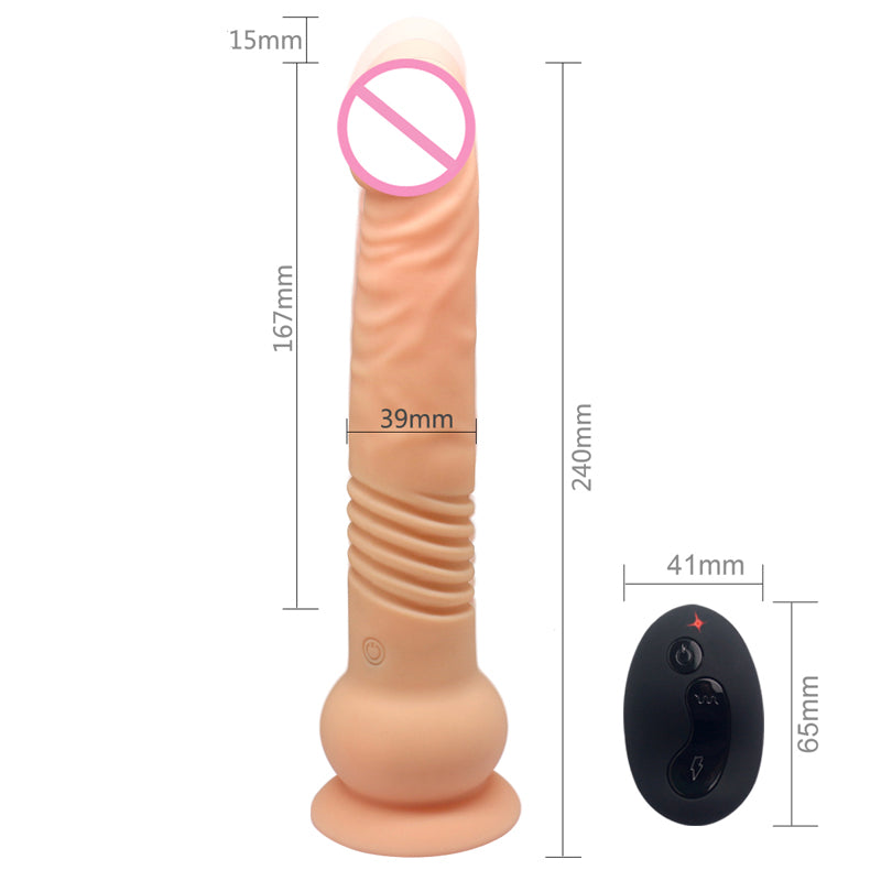 The Commander Remote Control Telescopic Vibrating Dildo-EROSREALM