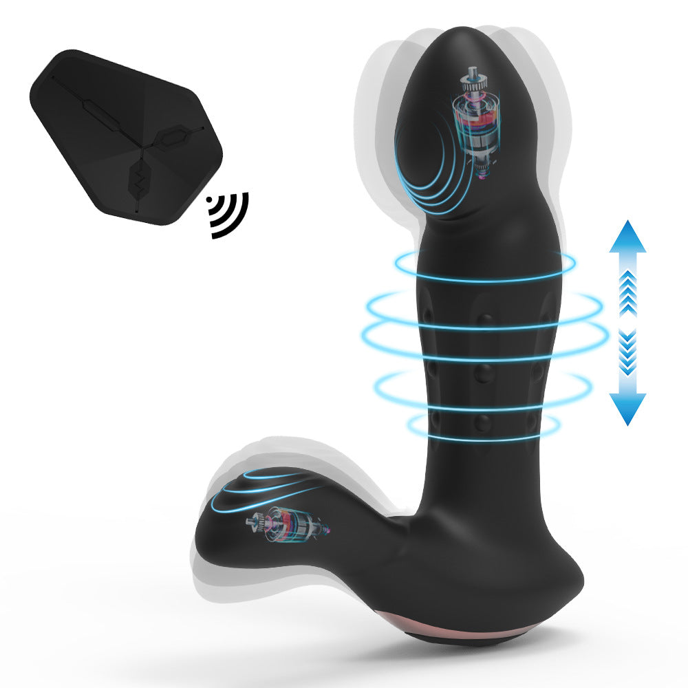 Pearls Pleasure 3-in-1 Wiggling Thrusting And Vibrating Remote Control Prostate Massager-EROSREALM