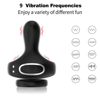 App Remote Control Dual Cock Penis Rings Delay Ejaculation Penis Vibrator-EROSREALM