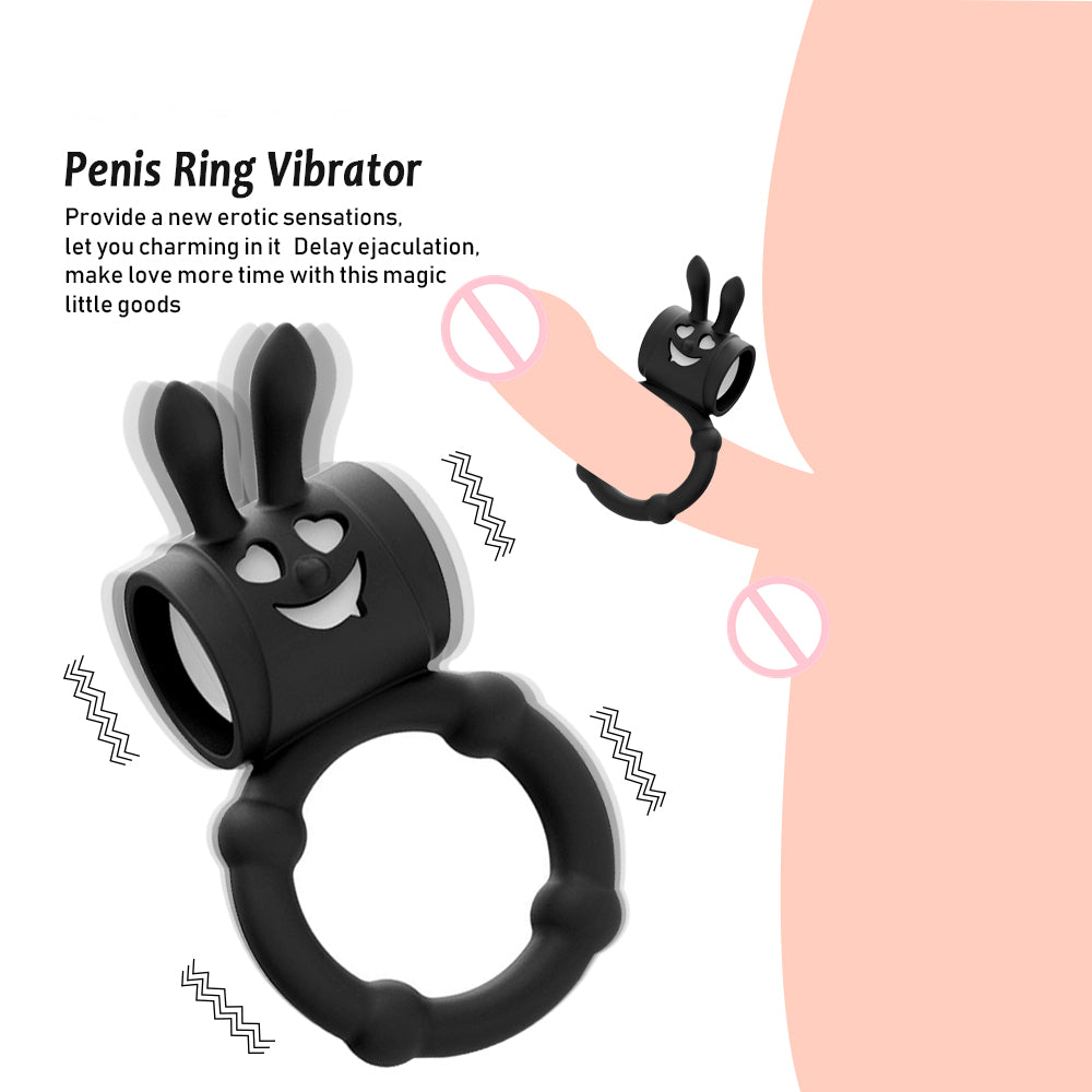 Penis Vibrator Ring Delay Ejacualtion Clitoris Stimulation Cock Vibrating Ring-EROSREALM