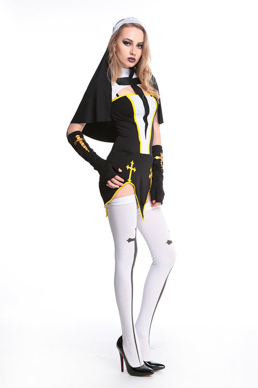 Nun Sexy Underwear Halloween Cosplay Performance Clothes-EROSREALM