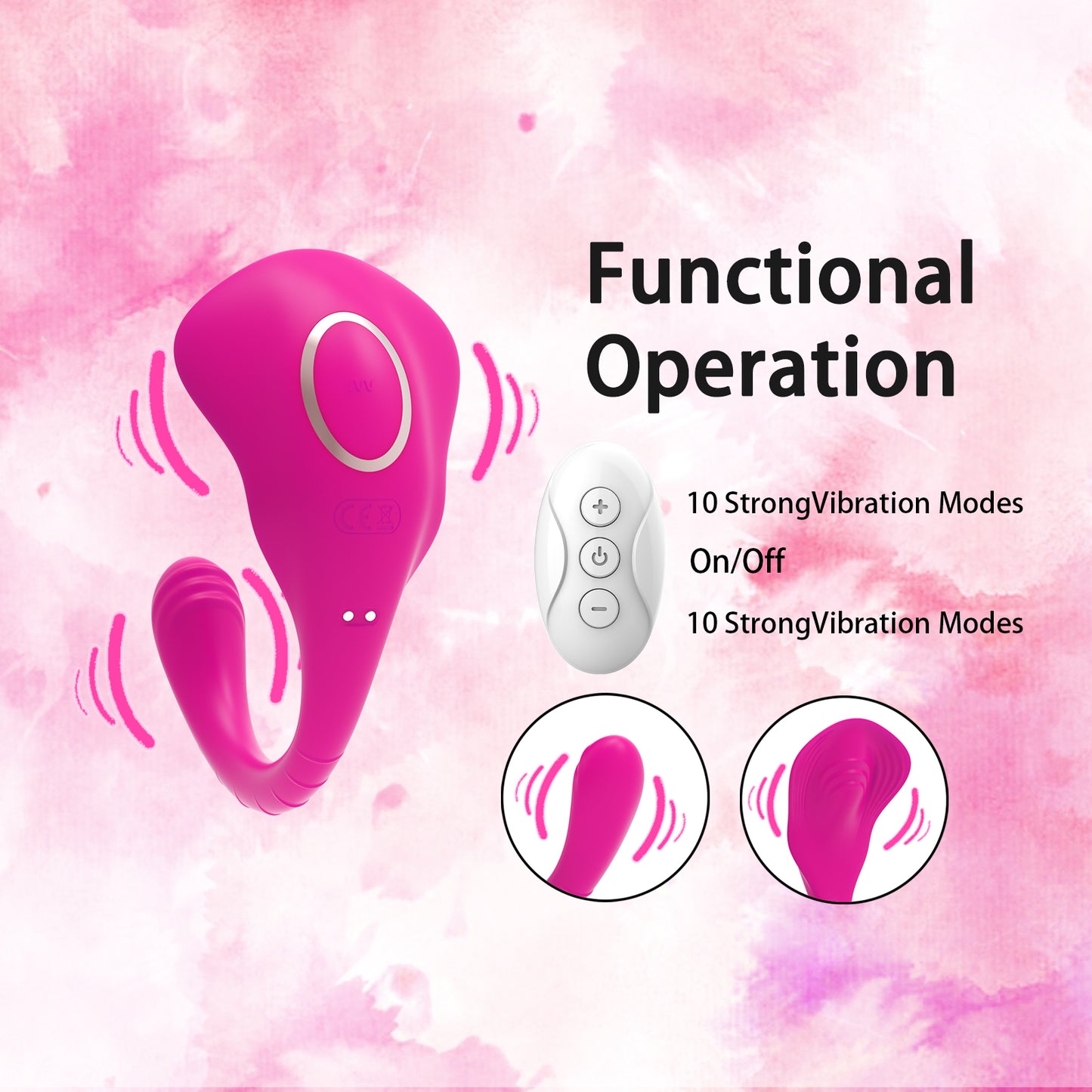 2-in-1 Wireless Remote Control Wriggling Panty Vibrator-EROSREALM